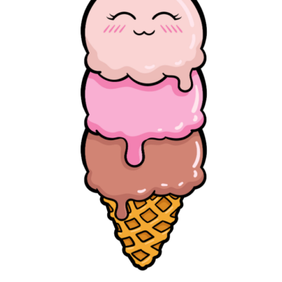 How to draw a cartoon ice cream