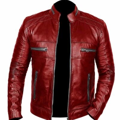 Mens Red Leather Jacket